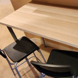 Linnmon Ikea High Bar Table/Desk With 2 Bar Stools