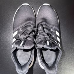 Adidas Cloud Black and White Lace-Up Sneakers