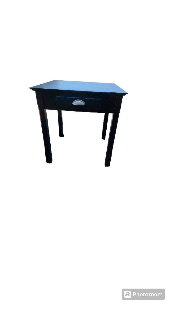 Winsome Wood Timber End Table with Drawer, Black