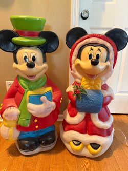Retro 1998 Santa’s Best Disney Mickey & Minnie Mouse Blow Mold (Christmas Blow Molds)