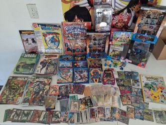 Storage Lot: Comics, pokemon cards,marvel cards, toys and more