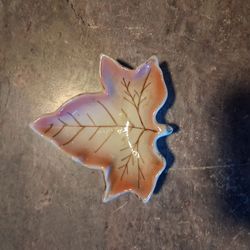 Ceramic Leaf-Shaped Trinket Dish