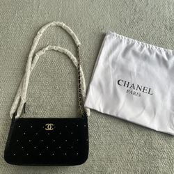 Chanel Velvet Quilted Flap Bag 