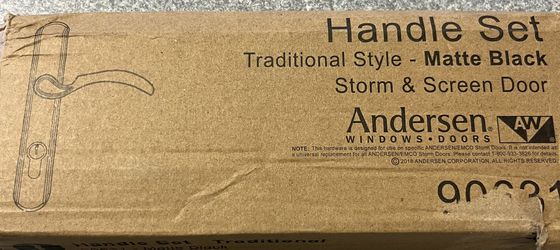 Andersen Handle Set Traditional Matte Black 