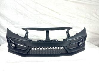 Front Bumper Kit 5pcs For 16-21 Honda Civic Sedan/Hatchback/Coupe Unpainted 