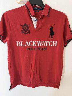 This item is a Polo Ralph Lauren Blackwatch Polo Team Custom Fit shirt, typically made of 100% cotton