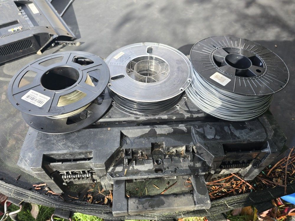 3 Spools Of 3D Printer Filament 