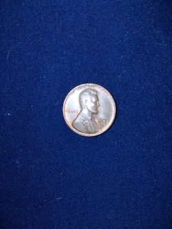 1957 D Wheat Penny l on Rim