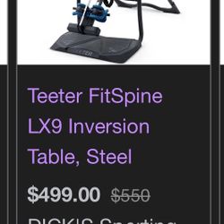 Teeter Fitspine LX9 Inversion Table