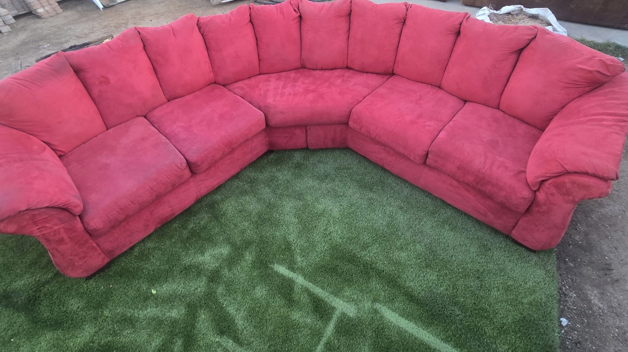 Red Sectional Couch For Sale