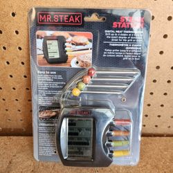 Mr. Steak 'Steak Station' 4-Probe Digital BBQ Oven Meat Thermometer Cooking 