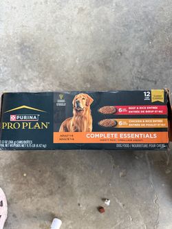 Purina Pro Plan Complete Essentials Wet Dog Food, Chicken & Rice and Beef & Rice Entrées, Variety Pack – (Pack of 12) 13 oz. Cans