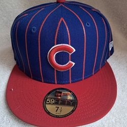 Chicago Cubs New Era MLB pinstripe fitted hat 7 1/2