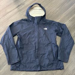 The North Face DryVent Hooded Full Zip Rain Jacket Blue Women's XL Windbreaker