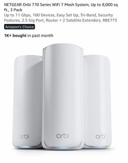NETGEAR Orbi 770 Series WiFi 7 Mesh System 3-Pack