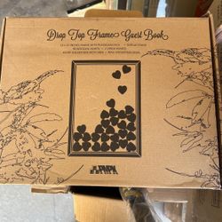 Wedding Guest Book Frame With Heart Drops