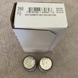 2025 Kennedy Half Dollars two roll set from the United States Mint