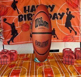 Basketball backdrop 5x7 with 3 plastic tsblecover