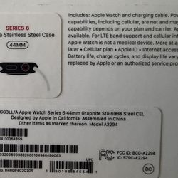 Apple Watch Series 6 44mm Graphite Stainless Steel