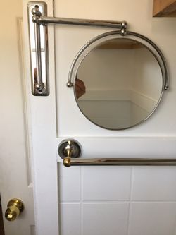 Magnified two side mirror wall attach