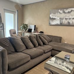 Grey L Shaped Couch 