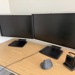 24” HP Monitors $50 For Both, Bluetooth Headset, Bluetooth Mouse