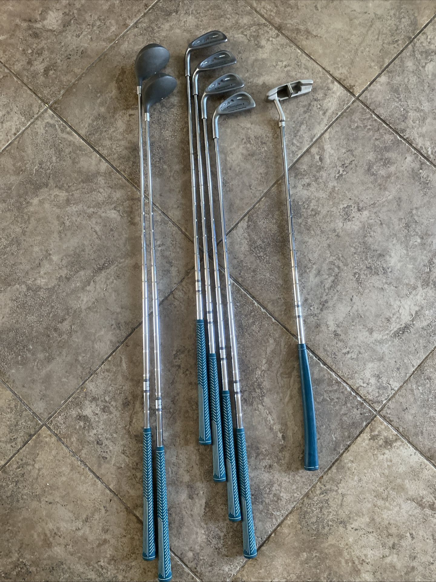 Cougar Champion II 3, 5, 7 ,9 Irons and 1 ,3 woods w putter Lite Flex left hand