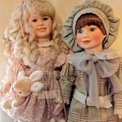 Set Of Porcelain Dolls Perfect Very Large $200 Made By Morgan Fairchild