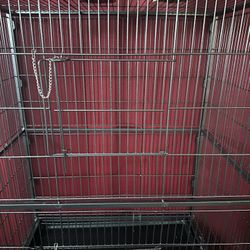 Topeakmart Bird Cage with Storage Shelf,