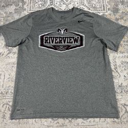 Nike Dri-fit Riverview Rams Gray T-shirt Mens Size L  