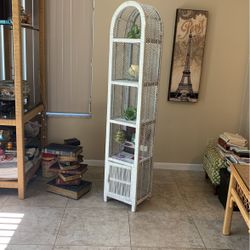 Beautiful White Wicker Stand