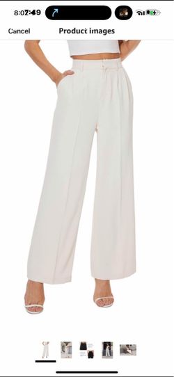 Wide Leg High Waist Trousers