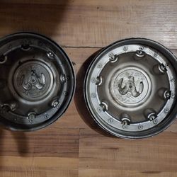 Two Dodge Ram Hub Caps