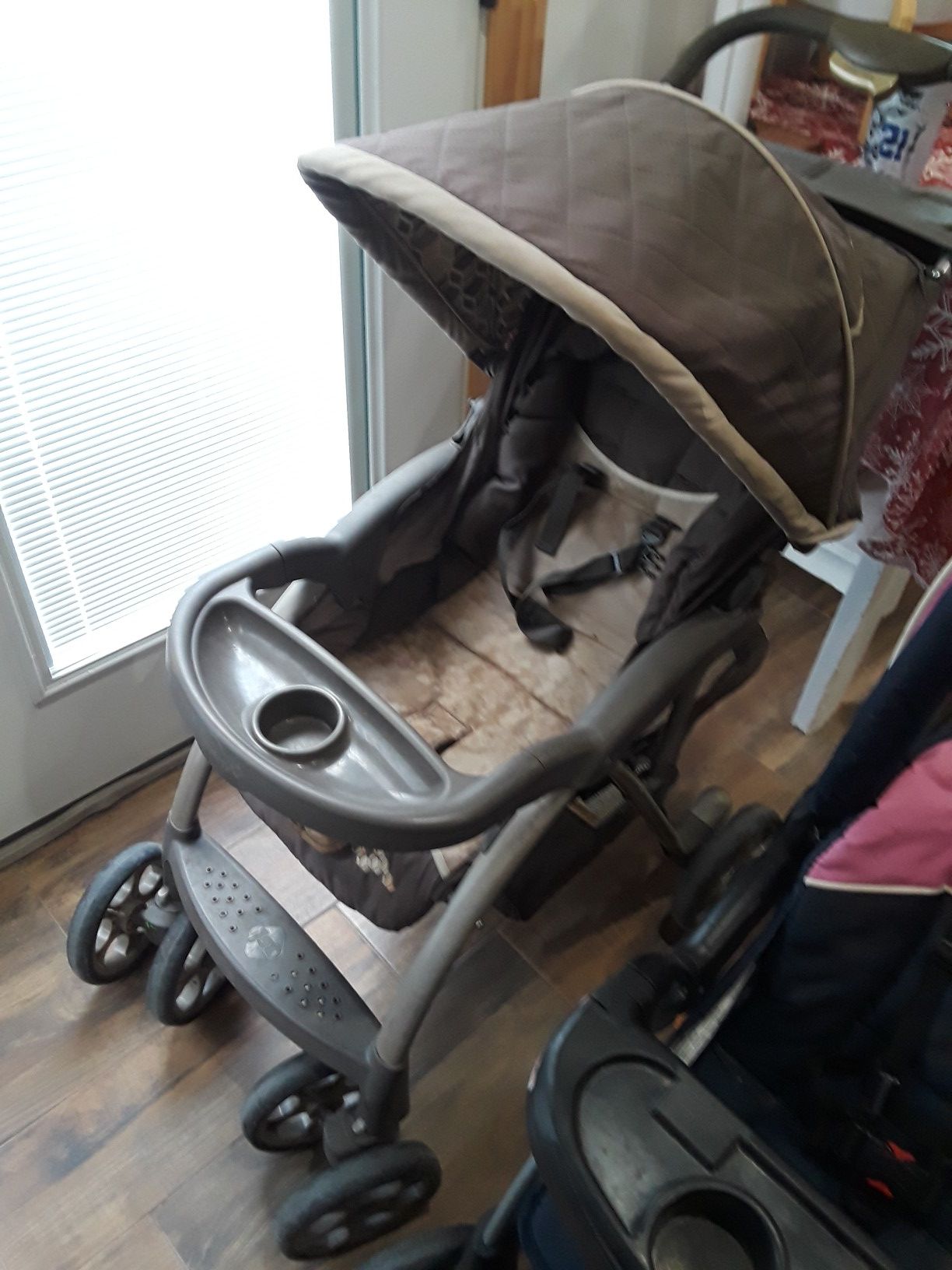 3 strollers