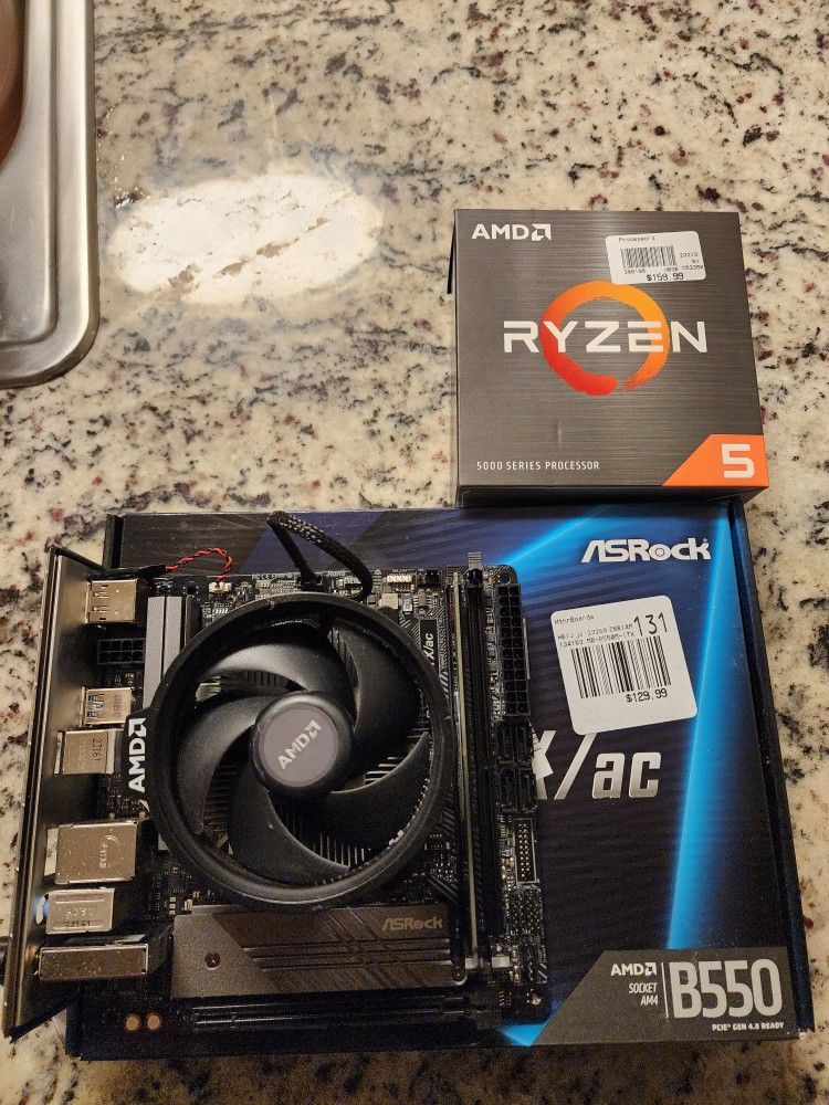 Moderboard And Ryzen 5 5500. 