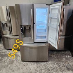 Refrigerator LG SHOW FOOD 3 DOORS 36" STAINLESS STEEL Ice Maker&Water Perfect Working Warranty Cooling Delivery Ice