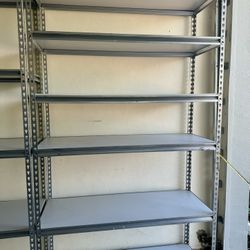 2 garage shelves 86” x 48”
