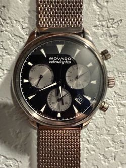 Movado Heritage W/ Mesh Band, 3 Sub Dials & Date
