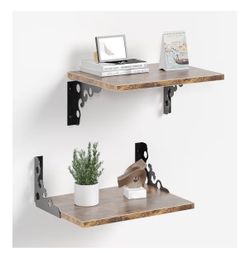 (2 packs)Rustic Wood 24in*6in Storage Shelves for Wall Storage /Wall Shelf for Kitchen, Living Room,bathroom