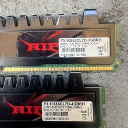 G.Skill Ripjaws Series 4GB Kit (2x2GB) DDR3-1333 Desktop RAM F3-10666CL7D-4GBRH