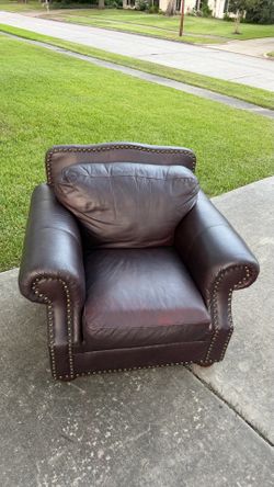 Dark Leather Lounge Chair