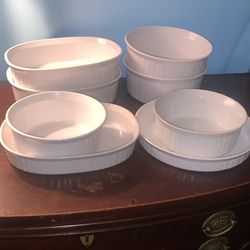 White Corningware Set