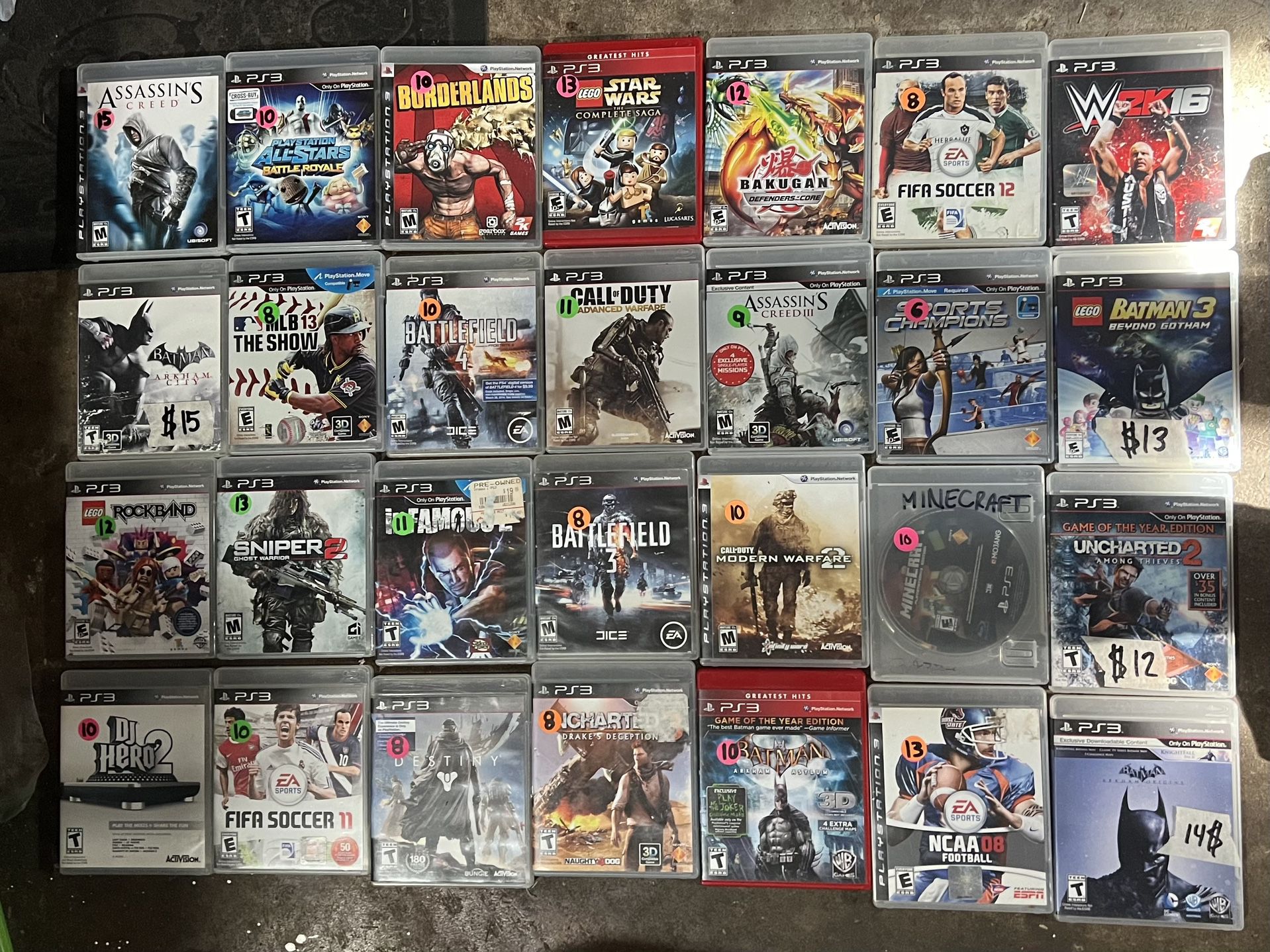 Ps3 Games Each Priced 