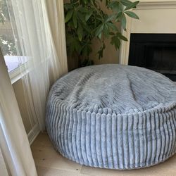 Large Plush Round Bean Bag Chair – Soft Corduroy Cover