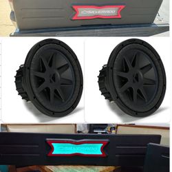 New 2 12” Kicker Cvx Subwoofers And Custom Box Silverado 2019-2024