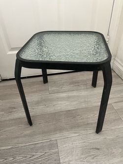 Glass Top Side Table