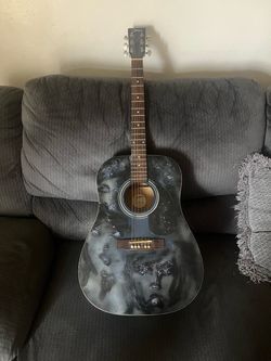 johnson est 1993 custom painted guitar