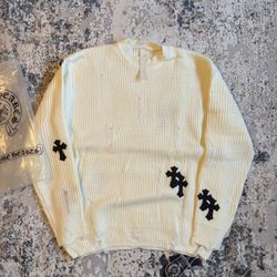 Chrome Hearts Knitted sweater cross embroidered logo