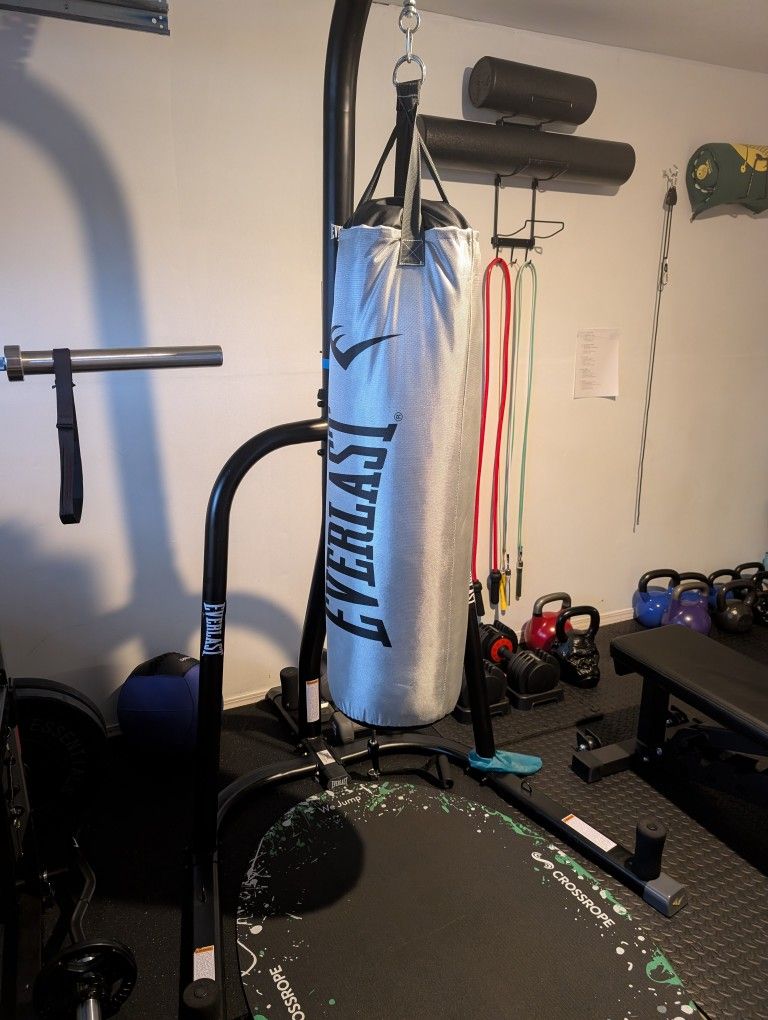 90 Lbs Everlast Punching Bag And Stand
