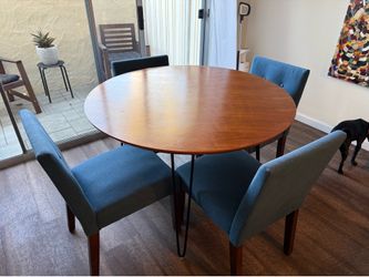 Blue dining chairs